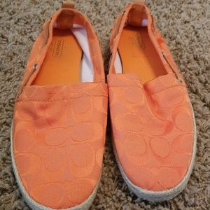 Game day 🍊 Coach orange slip on shoes